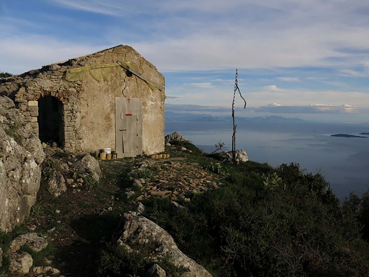 pantokrator full route corfu outdoor activities taxiarchis chapel 03 1